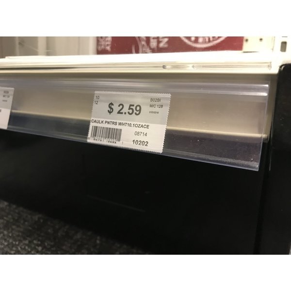 1.25 in. H X 0.32 in. W X 48 in. L Clear Shelf Base Deck Plastic, Kinter, Mfr#: 108857-ACE