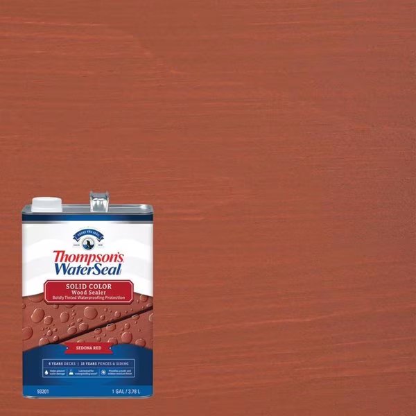 Wood Sealer Solid Sedona Red Waterproofing Wood Sealer 1 gal, Thompsons Waterseal, Mfr#: TH.093201-16