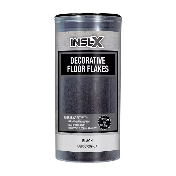 Insl-X Indoor and Outdoor Black Blend Decorative Floor Flakes 12 oz, Insl-X By Benjamin Moore, Mfr#: EGF701099-EA