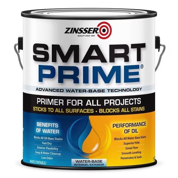Zinsser Smart Prime White Smooth Water-Based Acrylic Primer 1 gal, Krud Kutter, Mfr#: 249729