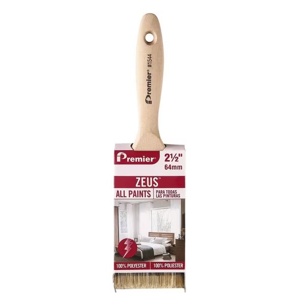 Zeus 2-1/2 in. Stiff Flat Paint Brush, Premier, Mfr#: 1544