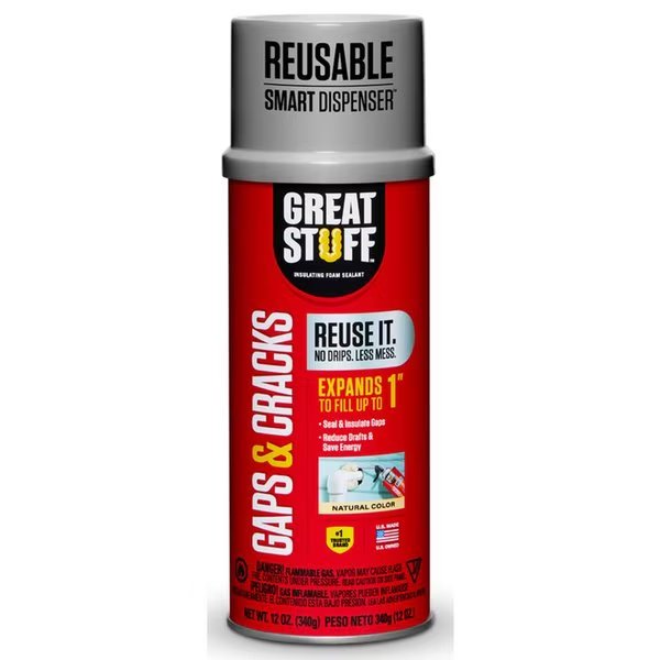 Smart Dispenser Ivory Polyurethane Insulating Foam Sealant 12 oz, Great Stuff, Mfr#: 99108824