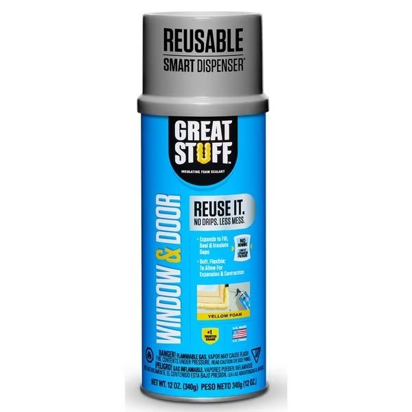 Smart Dispenser Yellow Polyurethane Insulating Foam Sealant 12 oz, Great Stuff, Mfr#: 99108862