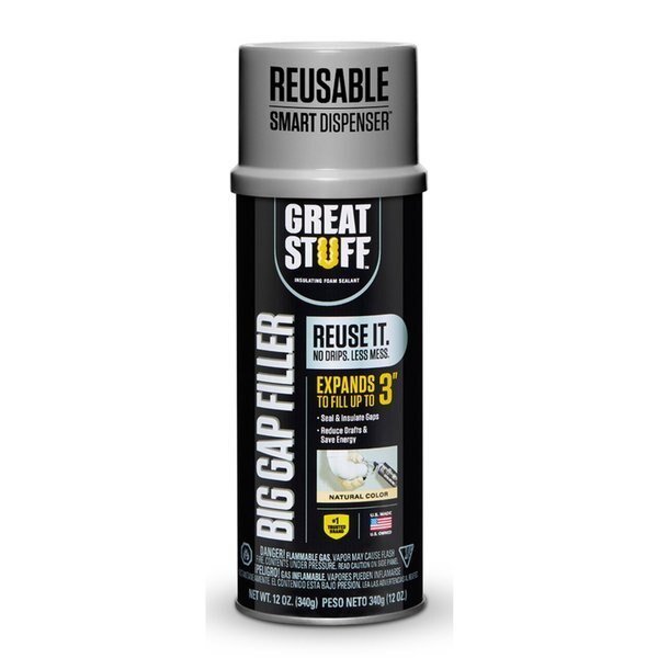 Smart Dispenser Ivory Polyurethane Insulating Foam Sealant 12 oz, Great Stuff, Mfr#: 99108860