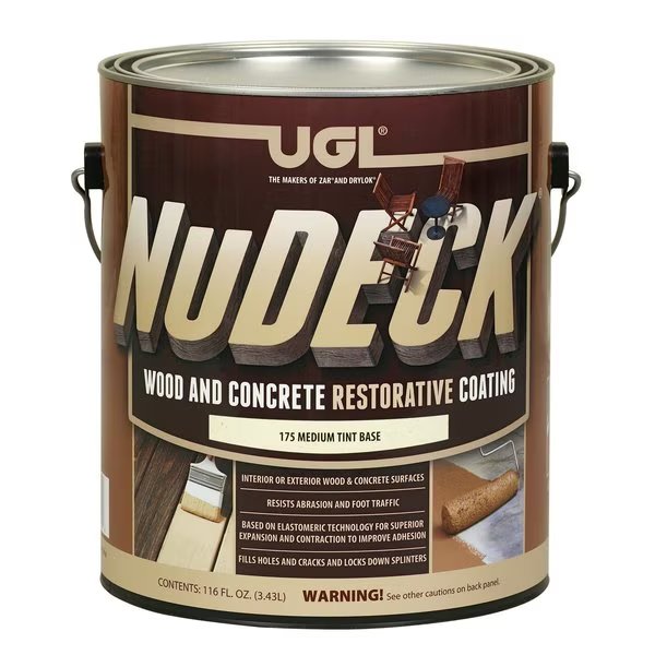 NuDECK Flat Medium Tint Base Mid Tone Base Floor and Patio Coating 1 gal, Ugl, Mfr#: 17513