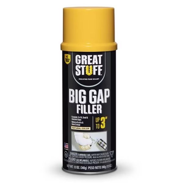 Big Gaps Ivory Polyurethane Insulating Foam Sealant 12 oz, Great Stuff, Mfr#: 157906