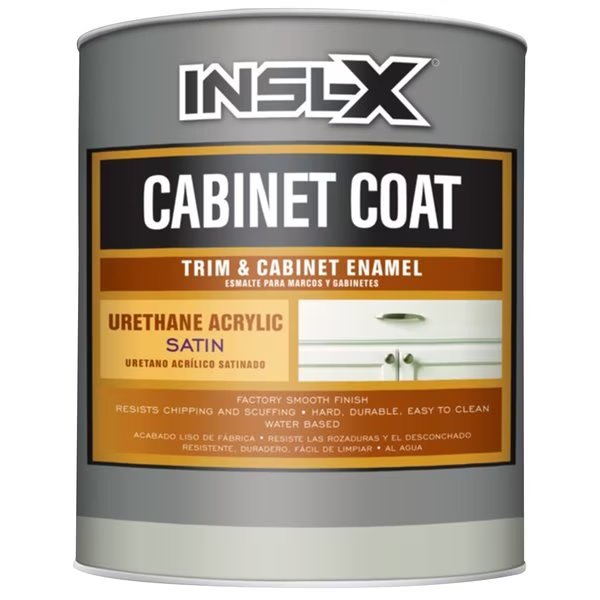 Trim & Cabinet Paint, Satin, White, 1 qt, Insl-X By Benjamin Moore, Mfr#: CC6501099-04