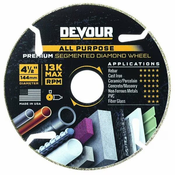 DEVOUR DIAMND WHL 4-1/2in., Nutek, Mfr#: NT045AP