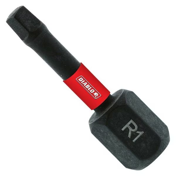 Square #1 X 1 in. L Driver Bit Black Oxide 5 pk, Diablo, Mfr#: DSQ11P5
