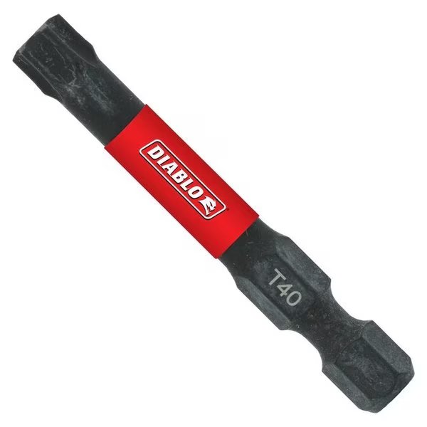 Torx #40 X 2 in. L Driver Bit Black Oxide 5 pk, Diablo, Mfr#: DT402P5