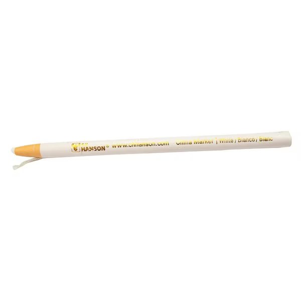 6.8 in. L China Marker White 1 pc, C.H. Hanson, Mfr#: 10392