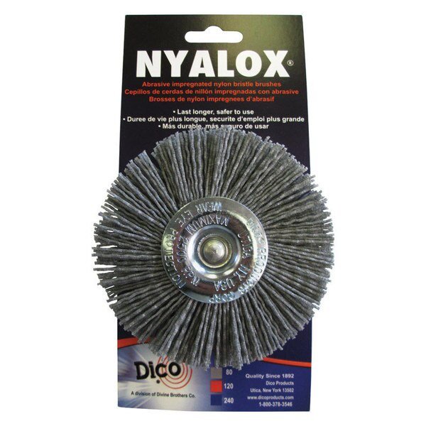 NYLN WHEEL BRSH4"" XCRSE, Dico, Mfr#: 541-772-4