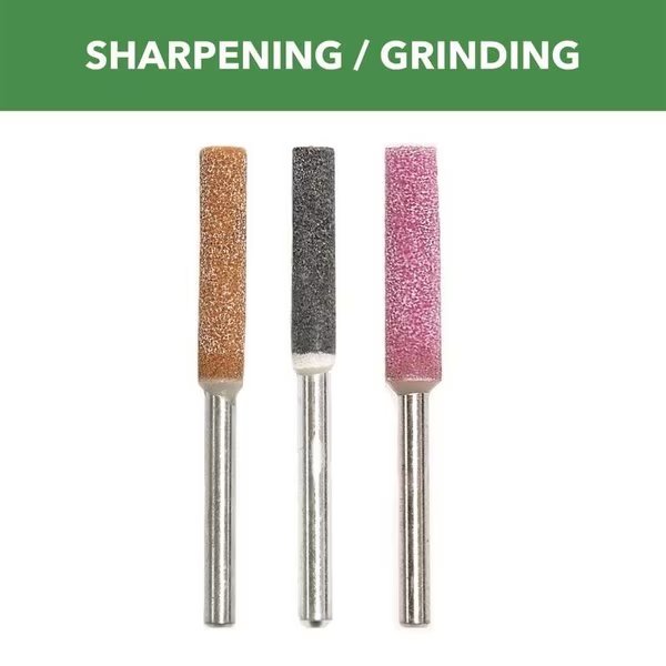 5/32, 3/16, 7/32 in. Aluminum Oxide Cylindrical Grinding Stone, 3PK, Dremel, Mfr#: 458