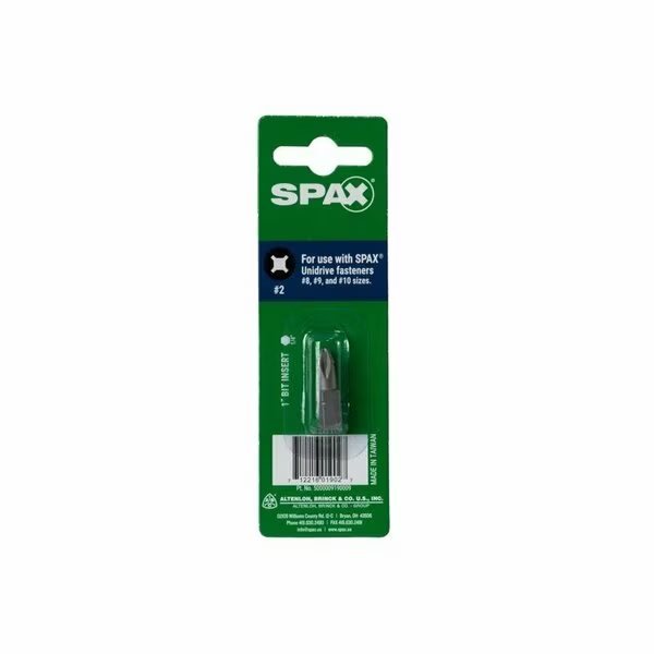 BIT DRIVER STEEL #2 1in., Spax, Mfr#: 5000009190009