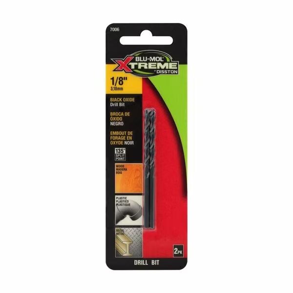 DRILL BIT BLACK OXIDE 1/8in., Blu-Mol Xtreme, Mfr#: E0217006