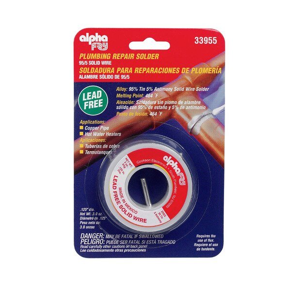 Solder No Lead 95/5 3Oz, Alpha Metals, Mfr#: 33955