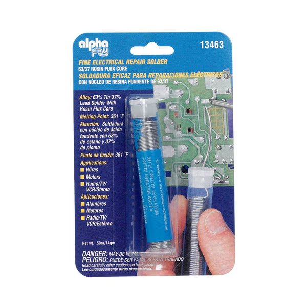 Solder Elec 63/37 .5Oz, Alpha Fry, Mfr#: 13463
