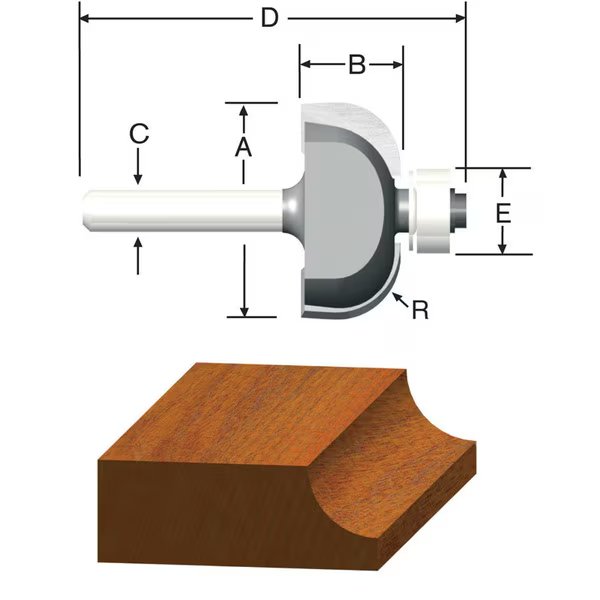Router Bit 1/2R Cove, Vermont American, Mfr#: 23141