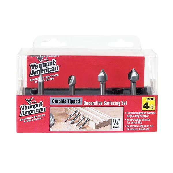 Decor Surfacing Set 4Pc, Vermont American, Mfr#: 23009