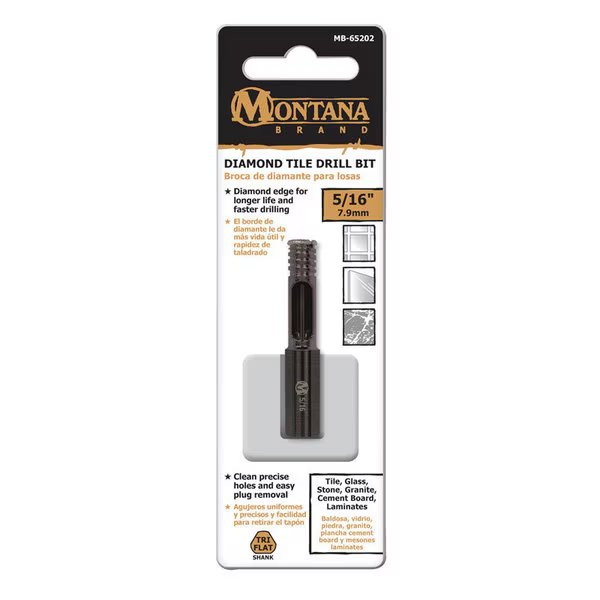TILE DRILL BIT5/16"" DIAM, Diamond Tile, Mfr#: MB-65202