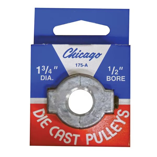 PULLEY 1-3/4X1/2"", Chicago Die Casting, Mfr#: 175A5