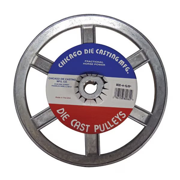 PULLEY 8X5/8"", Chicago Die Casting, Mfr#: 800A6