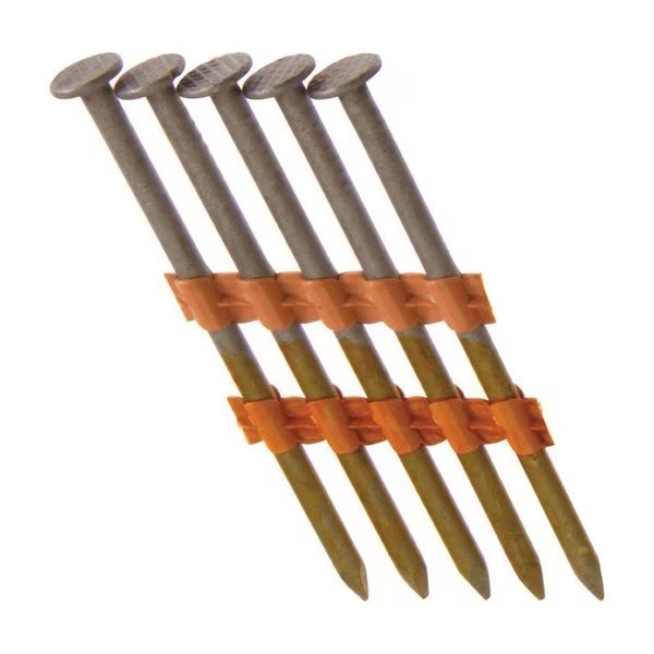 Collated Framing Nail, 3-1/4 in L, 10 ga, Hot Dipped Galvanized, Round Head, 21 Degrees, Grip-Rite, Mfr#: GR034HGL