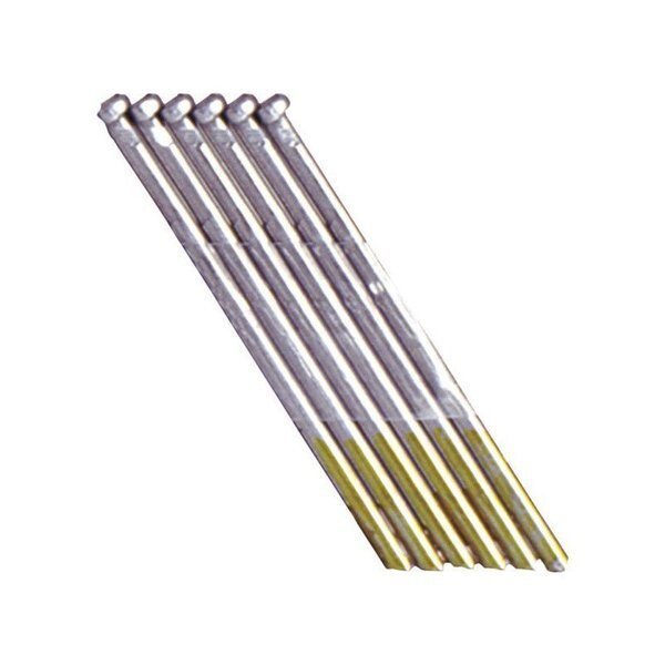 Collated Finishing Nail, 2-1/2 in L, 15 ga, Galvanized, T-Head Head, 34 Degrees, Grip-Rite, Mfr#: GRDA25GLM