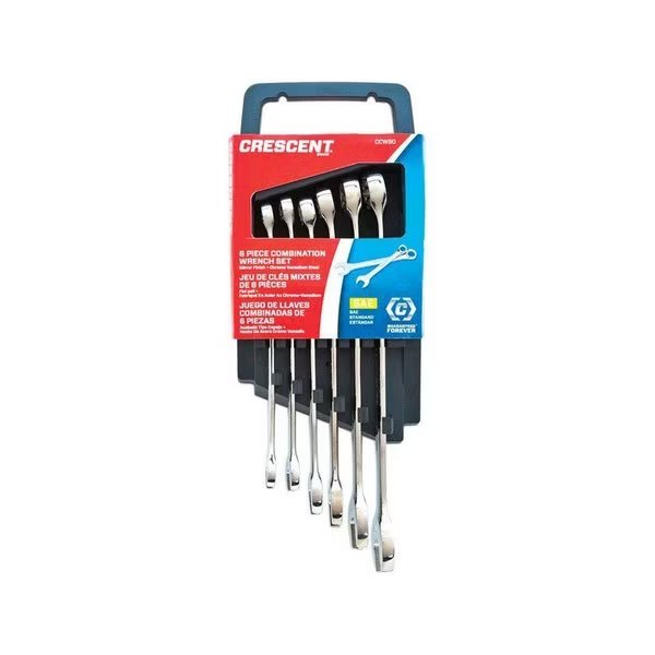 Crescent 12 Point SAE Combination Wrench Set 10.8 in. L 6 pk, Weller, Mfr#: CCWS0-05
