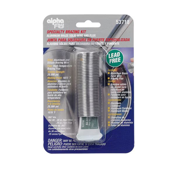 Braze Wire & Flux Alum, Alpha Metals, Mfr#: 53718
