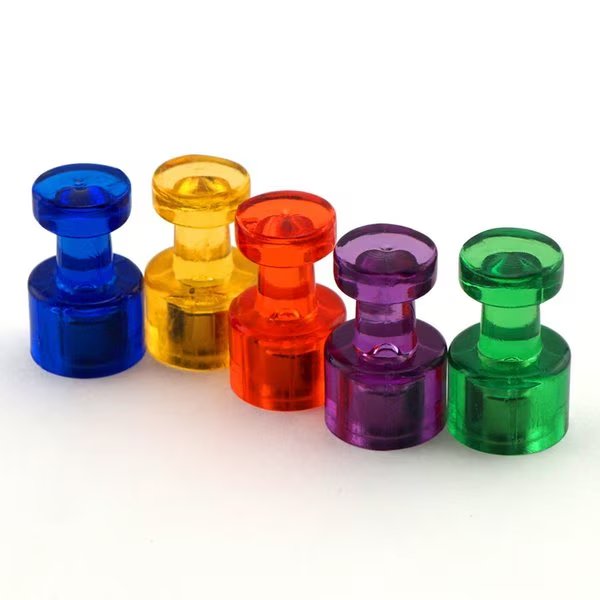 Magnet Source .625 in. L X .375 in. W Assorted Neodymium Magnetic Push Pins 10 pc, The Magnet Source, Mfr#: 08013