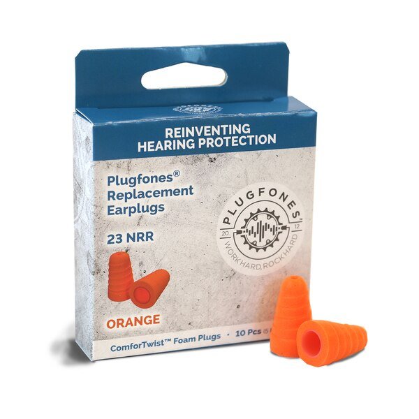 Ear Plugs Rplc Org 23Db, Plugfones, Mfr#: PRP-FO10