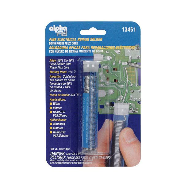 Solder 60/40 Rosin Fine, Alpha Fry, Mfr#: 13461