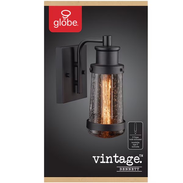 Wall Sconce Bennett Blk, Globe Electric, Mfr#: 44315