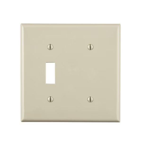 WALL PLATE ALMOND 2GANG, Leviton, Mfr#: 80706-00T