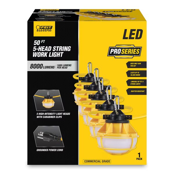 LED STRING WRKLGHT 8000L, Feit Electric, Mfr#: WORKSL50-5