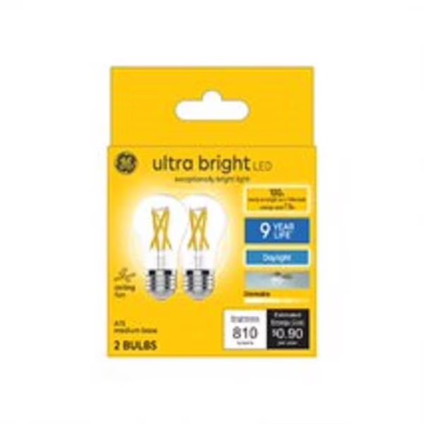 Ultra Bright A15 E26 (Medium) LED Bulb Daylight 100 Watt Equivalence , 2PK, Current, Mfr#: 93121710