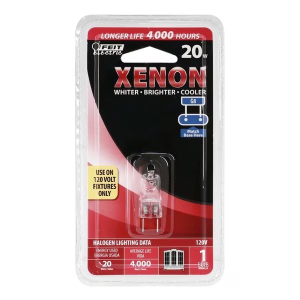 HALOGEN XENON G8 20W, Feit Electric, Mfr#: BPXN20/G8