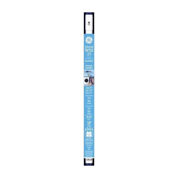 T8 and T12 Frosted Sunshine 18 in. G13 (Medium Bi-Pin T8 LED Linear Tube 15 Watt Equivalence, Current, Mfr#: 37188