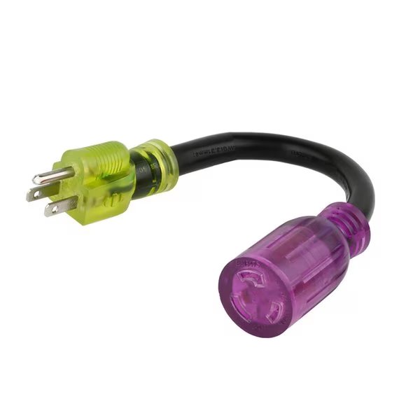 Color Connect 12/3 SJTW 125 V 12 in. L Adapter Cord, Reliance Controls, Mfr#: AC1522