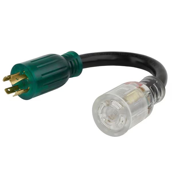 Color Connect 12/3 SJTW 120/240 V 12 in. L Adapter Cord, Reliance Controls, Mfr#: AC2030