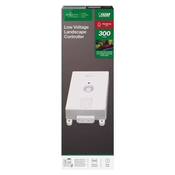 OneSync Low Voltage 300 W LED Landscape Lighting Control Box 1 pk, Feit Electric, Mfr#: SYNC/LV/BOX