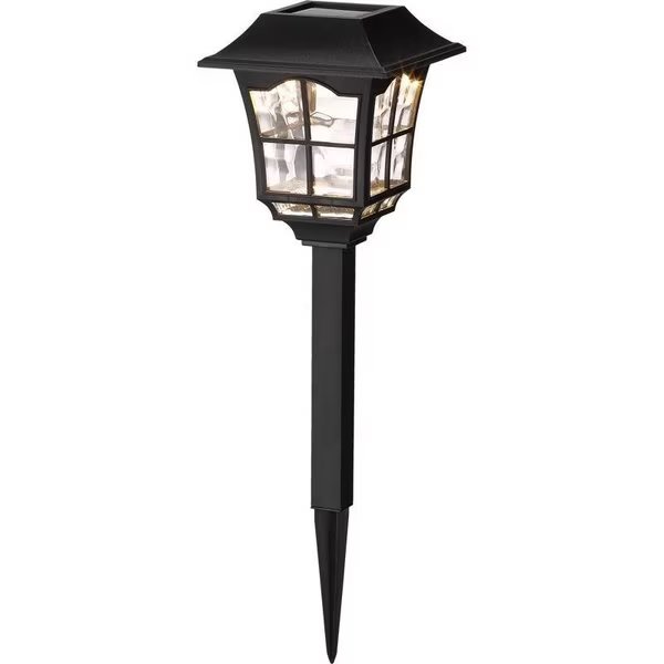 Black Solar Powered 0.06 W LED Pathway Light 1 pk, 12PK, Living Accents, Mfr#: GLE70447