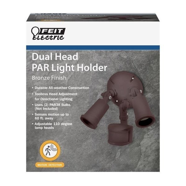 MotionSensing 180 deg LED Bronze Lamp Holder Kit Hardwired, Feit Electric, Mfr#: SDFL/MOT/BZ