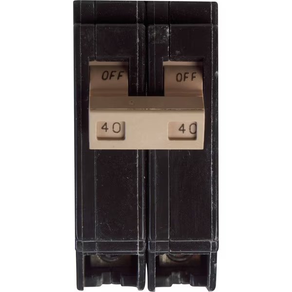 Circuit Breaker, CHF Series, 40A, 2 Pole, 120/240V AC, 10kA, Eaton Cutler-Hammer, Mfr#: CHF240