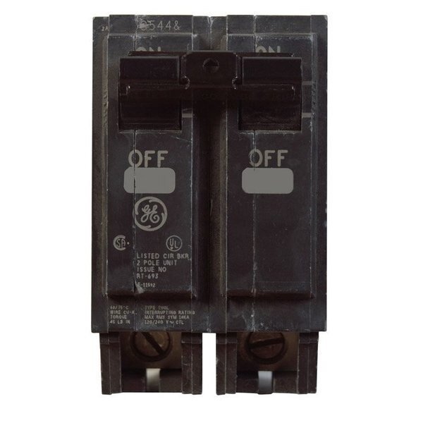 Circuit Breaker, THQL Series, 60A, 2 Pole, 120/240V AC, 10kA at 120/240V AC, Ge Current, Mfr#: THQL2160