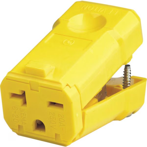 Body Connector 3Wire 20A, Leviton, Mfr#: 05459-0VY
