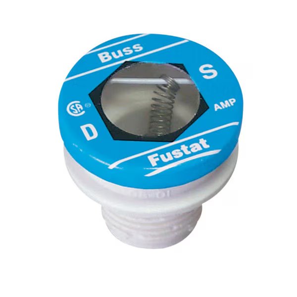 Plug Fuse, S Series, Time-Delay, 10A, 125V AC, Indicating, 10kA at 125V AC, Eaton Bussmann, Mfr#: BP/S-10