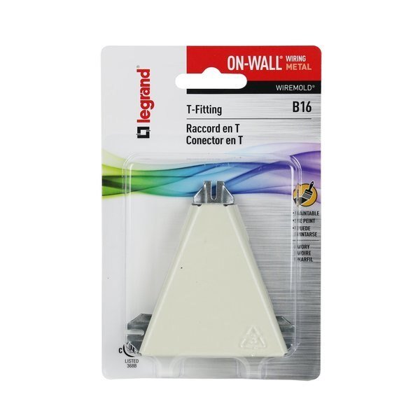 Legrand On-Wall T-Fitting, Wiremold, Mfr#: B-16