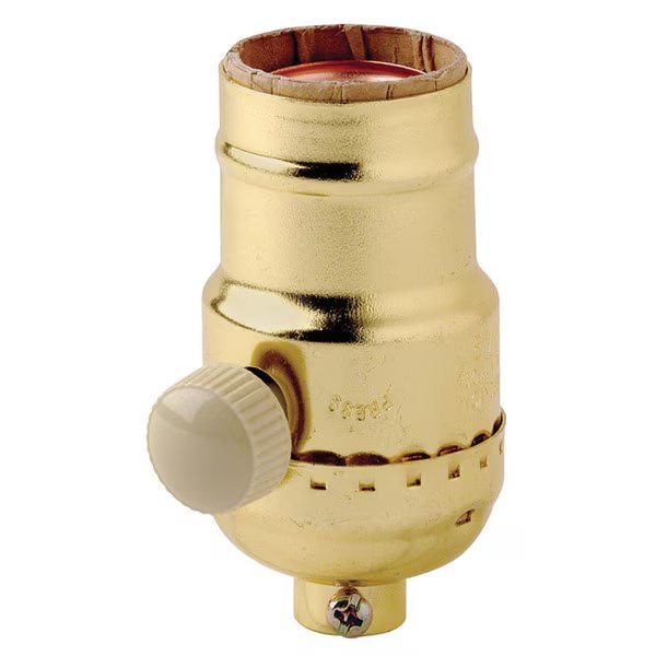 Tabl Lamp Sockt Dimr Brs, Leviton, Mfr#: C20-06151-000